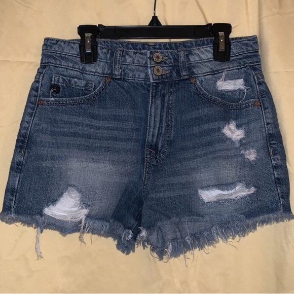 Kancan Distressed High Waist Denim Shorts for Women